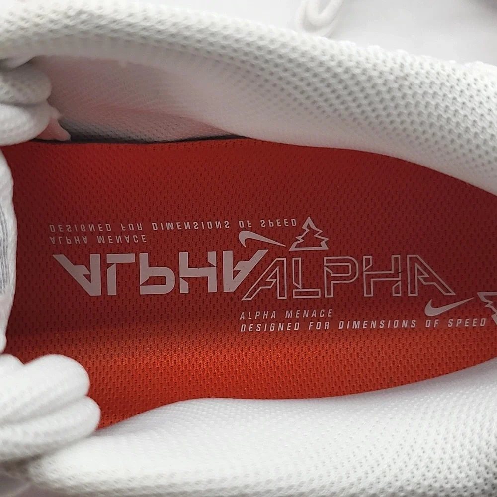 Nike Alpha Menace 4 Men 13 White‎ Red Football Cleats FZ7703-103